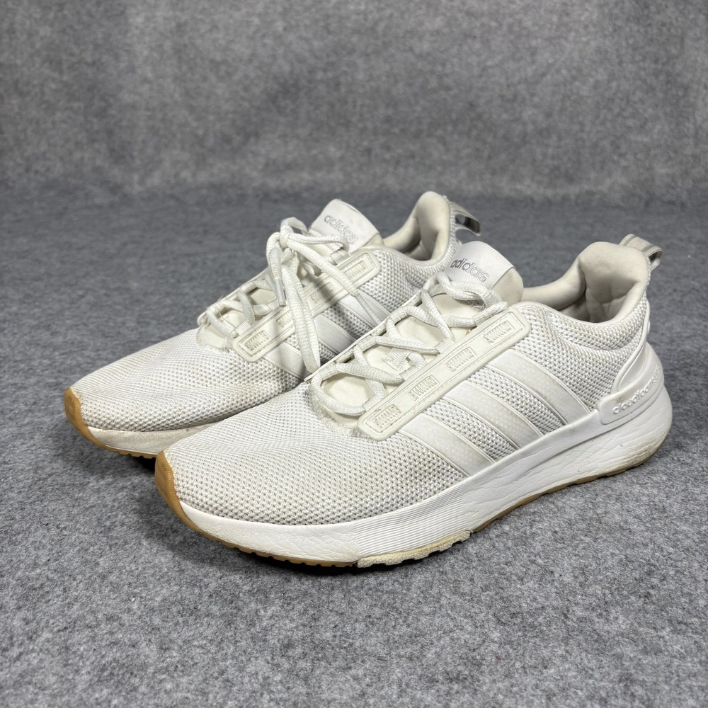 Adidas Cloudfoam Super Running Shoes 7 White Mesh Gum Sole GX4206
